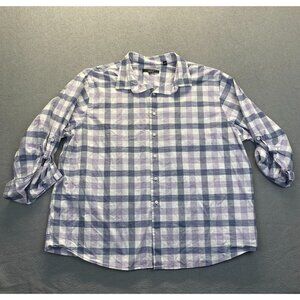 SYNRGY Stretch Dress Shirt Mens Sz 2XL,Plaid,Cotton ‎ Long Sleeve Button Up